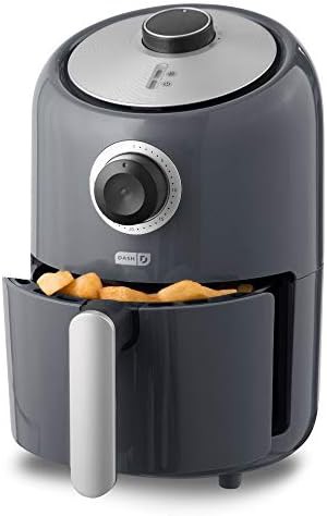 Compact grey basket style air fryer