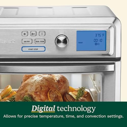 Digital stainless steel air fryer toaster oven — photo 4