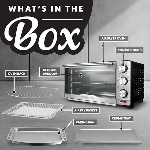 Stainless steel toaster oven with manual knobs — photo 4