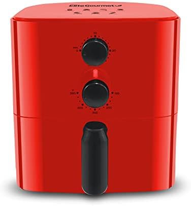 Red compact personal air fryer