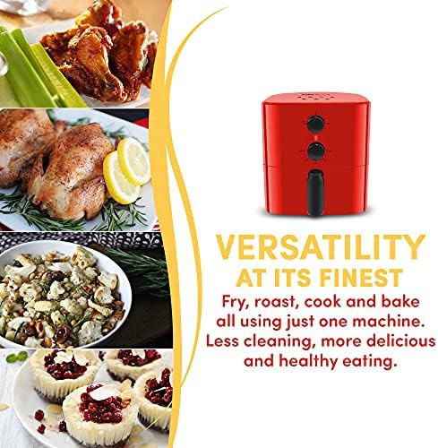 Red compact personal air fryer — photo 3