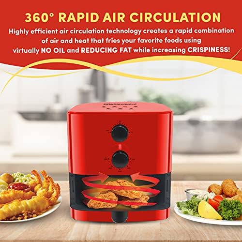 Red compact personal air fryer — photo 5