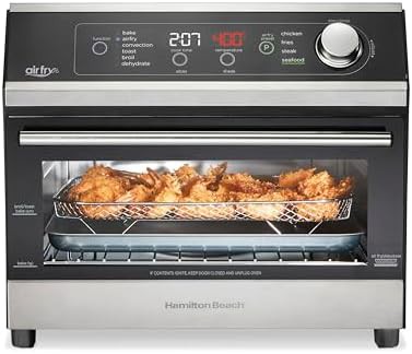 Black and stainless steel ten way oven