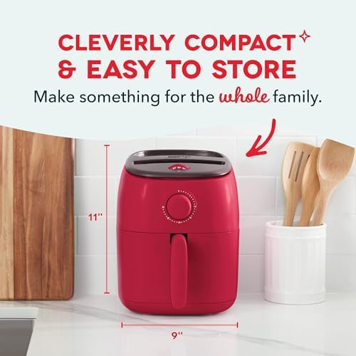 Red tasti crisp compact basket fryer — photo 3