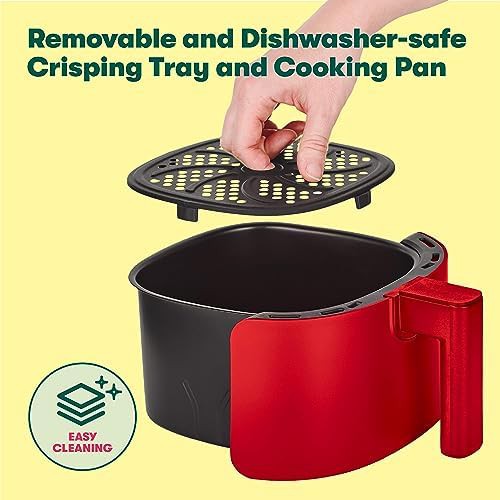 Matte red three quart touchscreen multicooker — photo 4