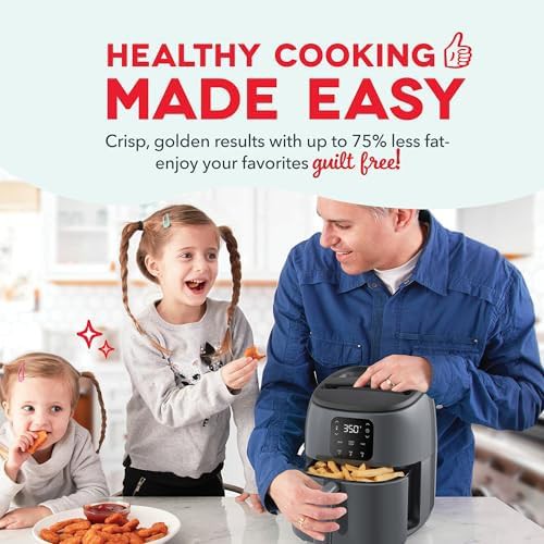 Grey digital basket air fryer 2.6 quart — photo 3