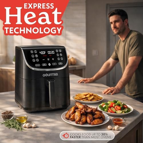 Black seven quart air fryer with twelve presets — photo 5