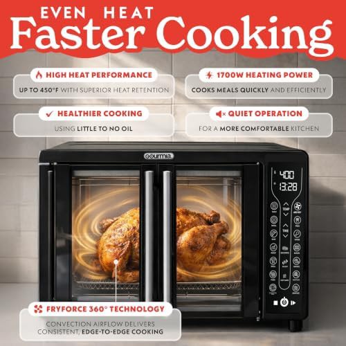 Black digital toaster oven with six slice capacity — photo 3