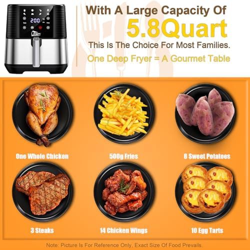 Digital display family size air fryer — photo 3