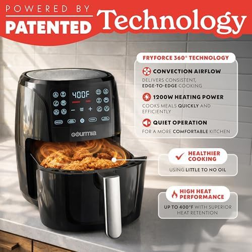 Black basket air fryer with 12 presets — photo 4