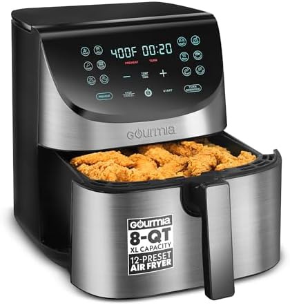 Stainless steel basket air fryer 8 quart
