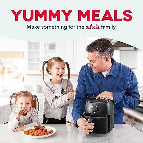 Black manual basket air fryer six quart — photo 3