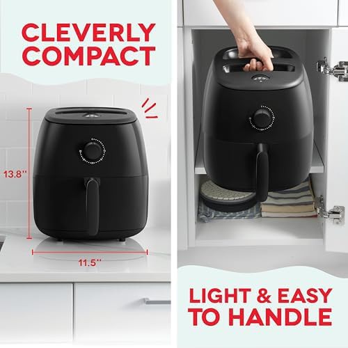 Black manual basket air fryer six quart — photo 5