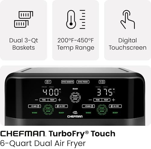 Dual basket six quart digital air fryer — photo 4