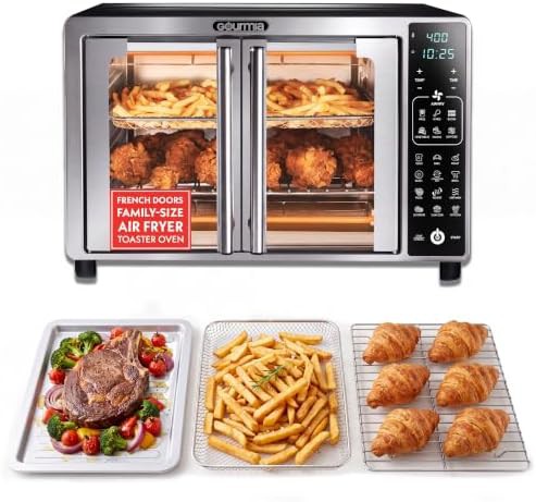 Stainless steel french door toaster oven