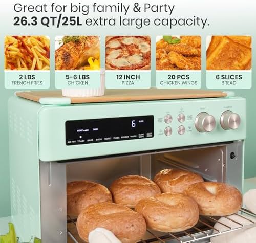 Retro cream infrared toaster oven 26.3 qt — photo 5