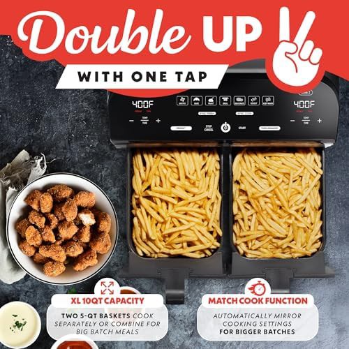 Stainless steel dual basket air fryer — photo 5