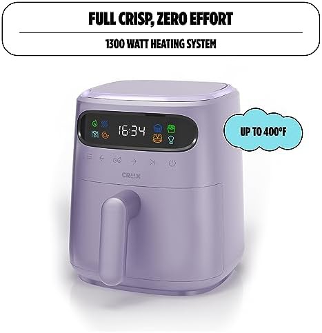 Lavender digital four quart air fryer — photo 3