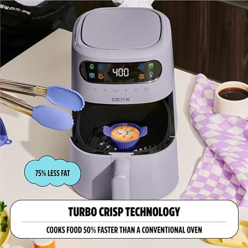 Lavender digital four quart air fryer — photo 5