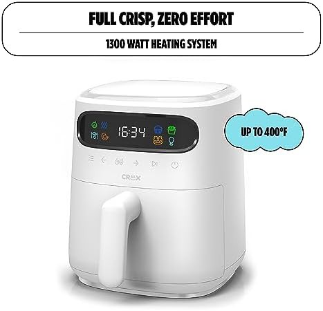 White digital three quart air fryer — photo 3