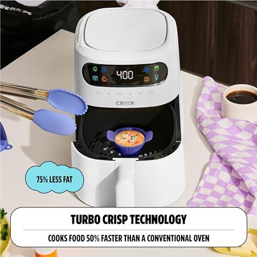 White digital three quart air fryer — photo 5