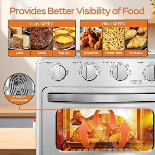 Stainless steel manual toaster oven combo — photo 5