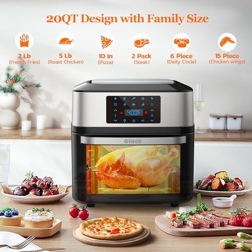 Large 20qt multifunctional air fryer toaster combo — photo 3