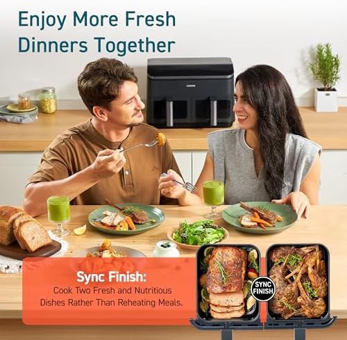 Dual basket ten quart family air fryer — photo 4