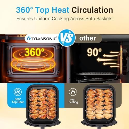 Large eleven quart double basket air fryer — photo 4