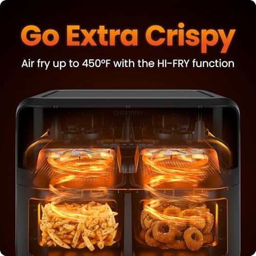 Dual basket six quart air fryer with windows — photo 3