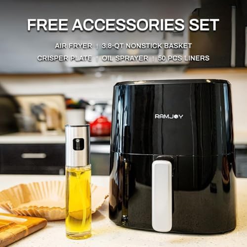 Compact black digital basket air fryer — photo 3