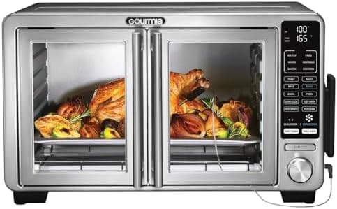 XL digital toaster oven with single pull doors