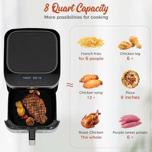 Black 8 qt fryer with probe — photo 5