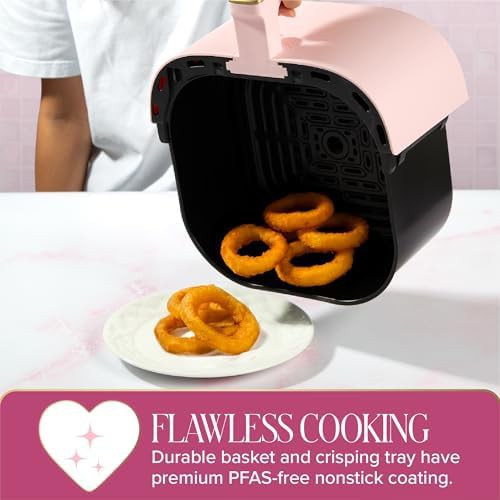 Pink six quart touchscreen air fryer — photo 4