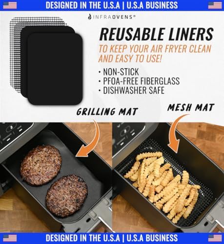 Dual Basket Air Fryer Rack and Liner Kit — photo 4