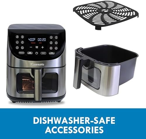 Black eight quart touchscreen fryer — photo 5
