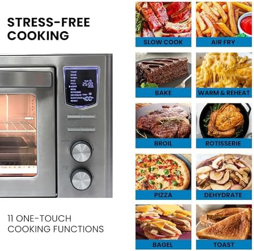 Stainless steel rotisserie toaster oven combo — photo 3