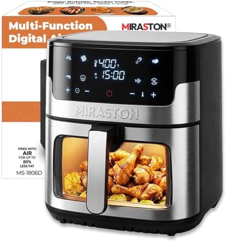 MIRASTON 8.5QT stainless XL air fryer