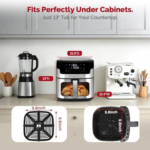 MIRASTON 8.5QT stainless XL air fryer — photo 3