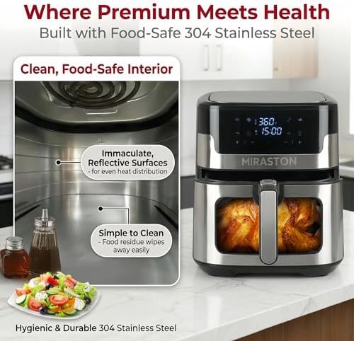 MIRASTON 8.5QT stainless XL air fryer — photo 5