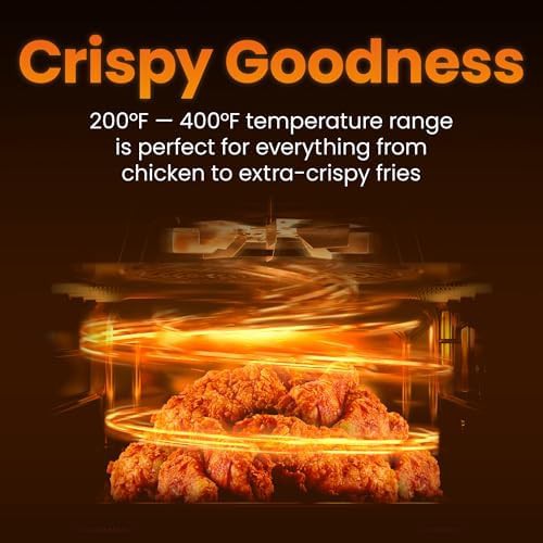 Red two quart mini air fryer with touchscreen — photo 5
