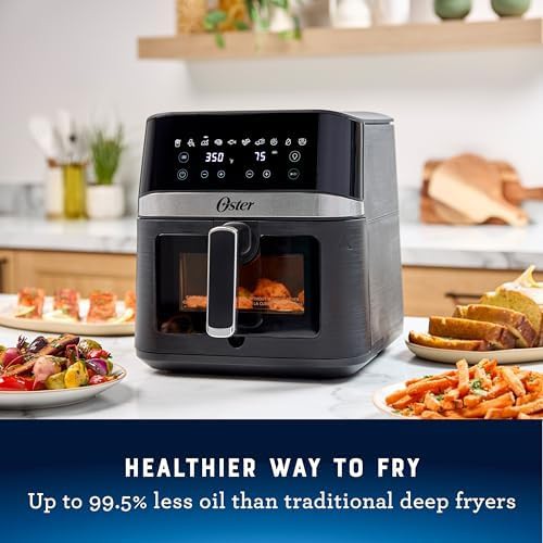 Oster 6 quart black air fryer with window — photo 5