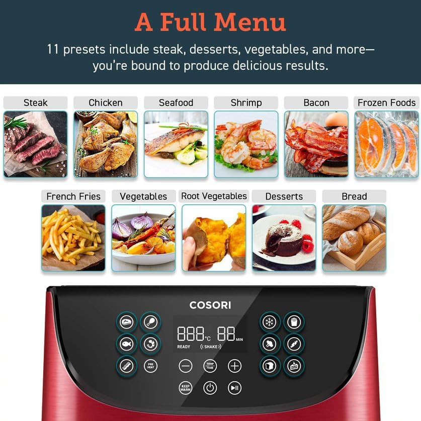 Oil free XL red digital air fryer — photo 3