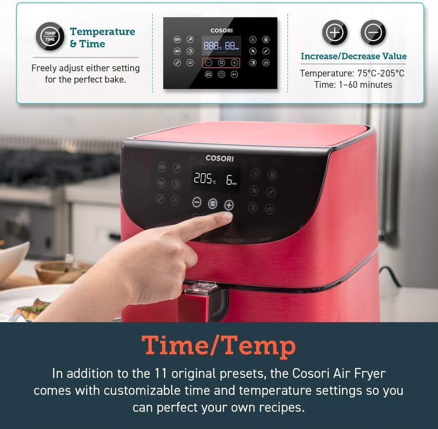 Oil free XL red digital air fryer — photo 5