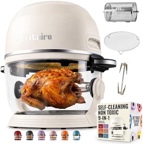White 5 qt glass air fryer