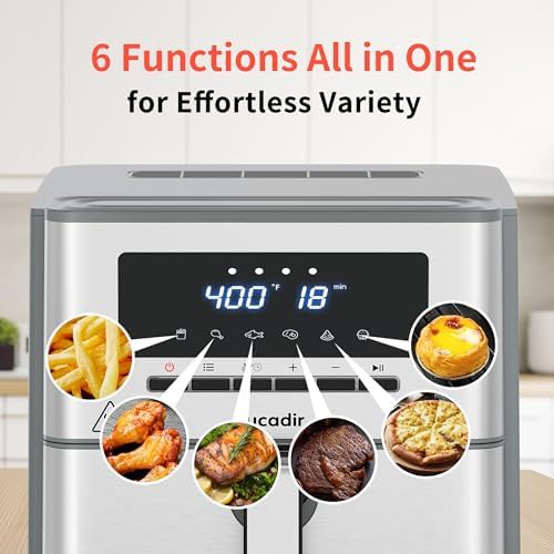 Large grey air fryer with ceramic coating — photo 4