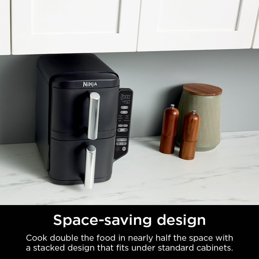 Black DoubleStack Eight Quart Dual Basket Fryer — photo 3