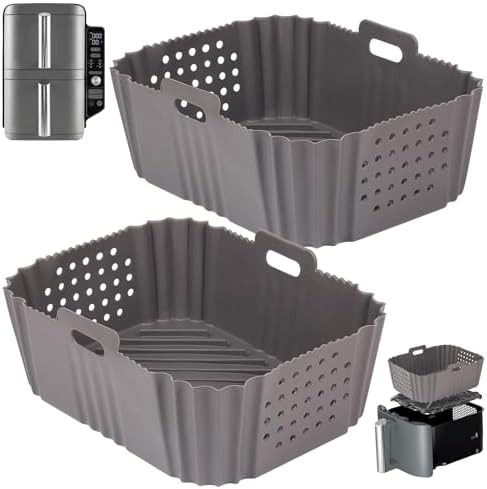 Silicone liners for double stack fryers