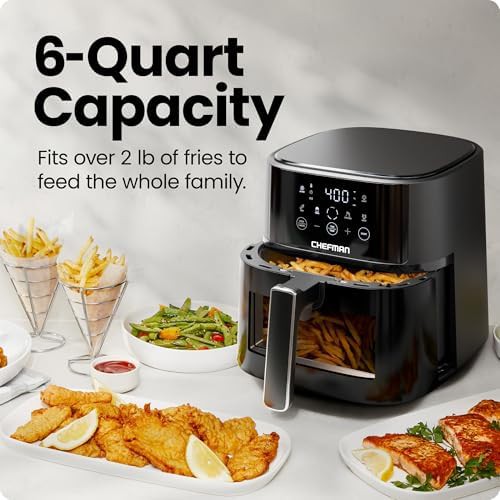 Six quart black air fryer with hi-fry technology — photo 3