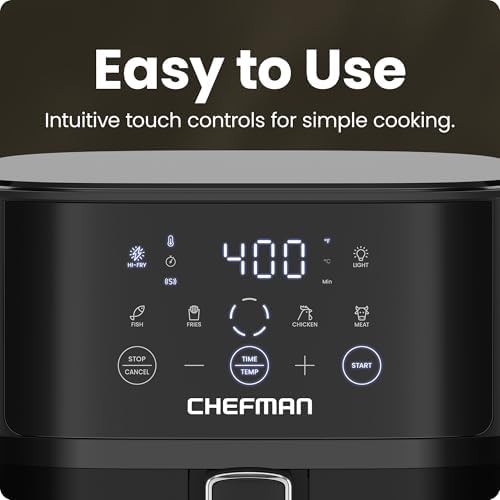 Six quart black air fryer with hi-fry technology — photo 4